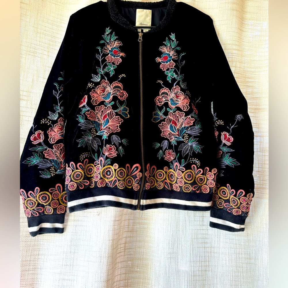Elevenses black velvet medium jacket from Anthropologie
